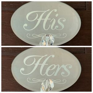 His & Hers Mirrored Metal Hooks